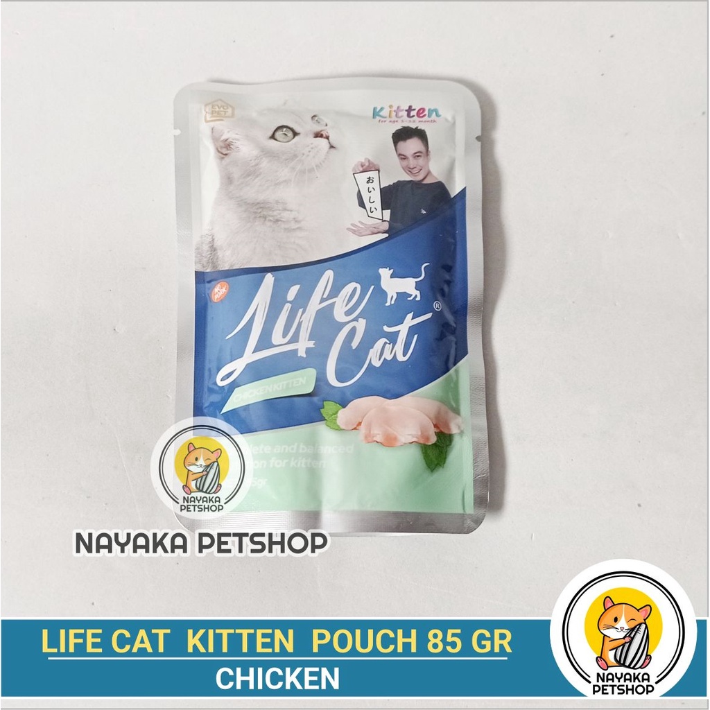 Life Cat Kitten Chicken 85 gr Rasa Ayam Pakan Anak Kucing Basah Makanan Wet Food