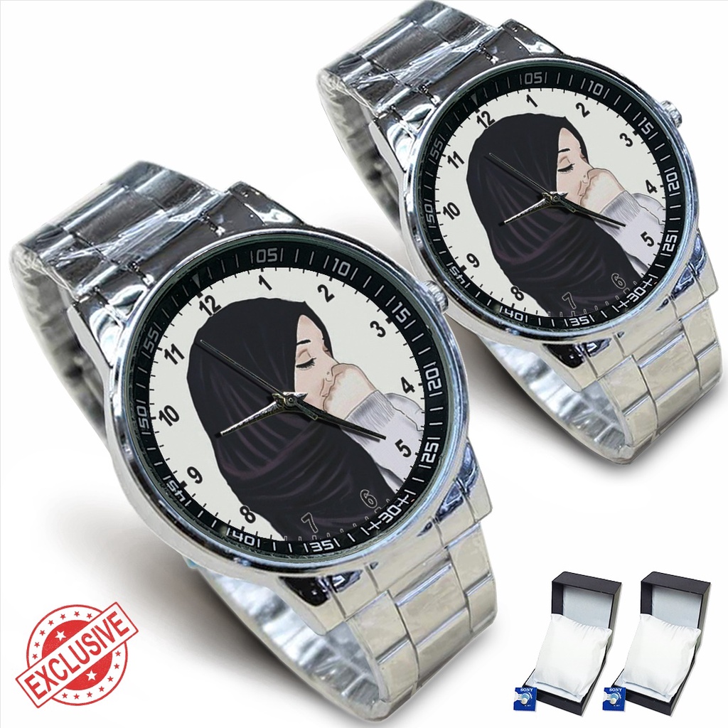 Jam Tangan Rantai Couple HIJAB MOTIF - 5 (Nice)