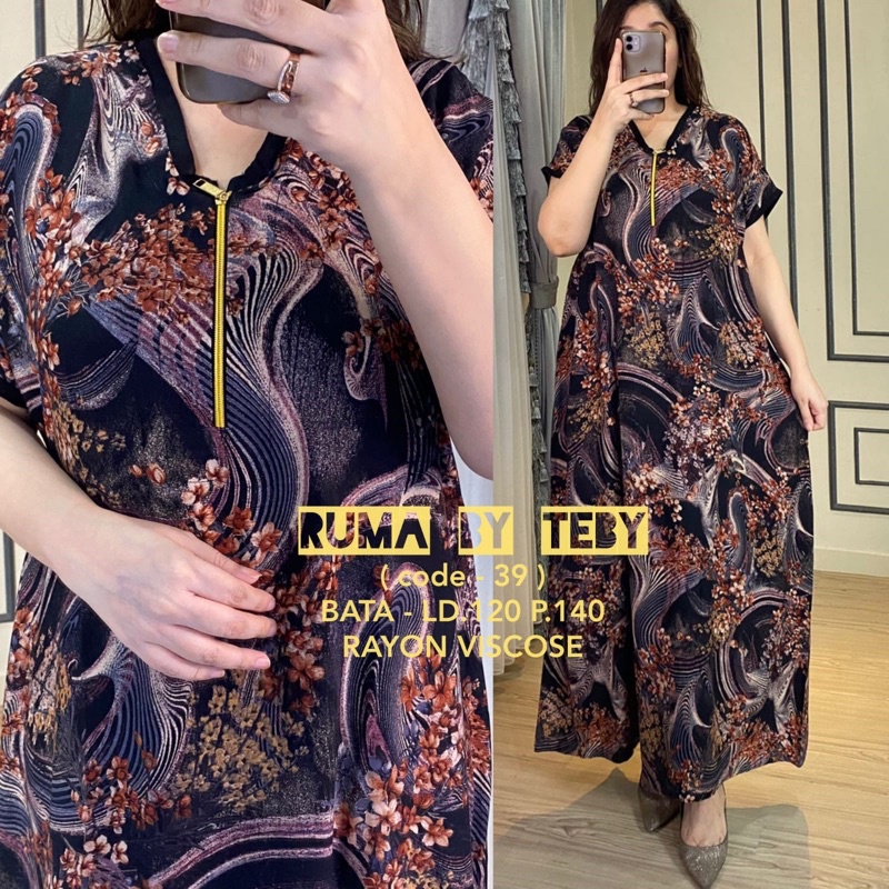 Daster Arab TEBY RUMA Series Dress Rayon Super Originanal Best Seller-Bata Code 39