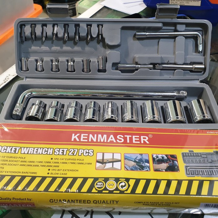 Kunci Sok Set KENMASTER 27 Pcs Kunci Socket Set Soket KENMASTER 27Pcs