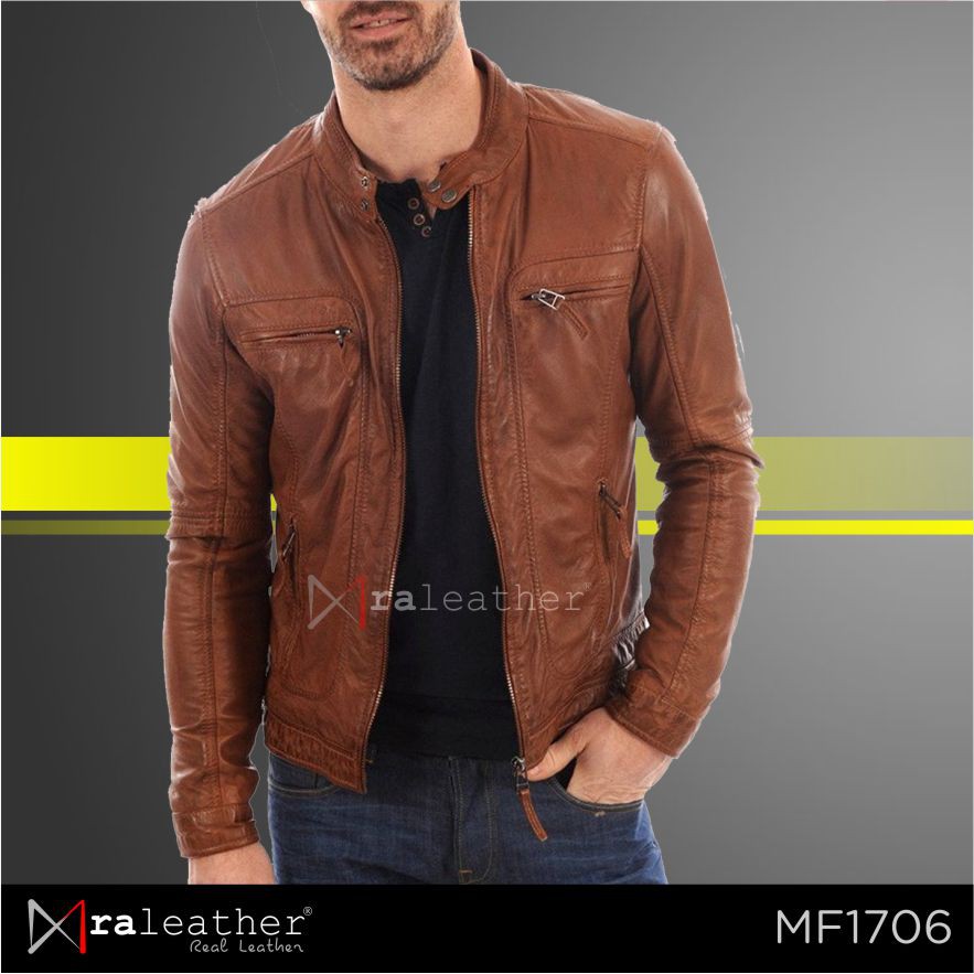 Jaket Kulit Pria Asli Garut Original Kulit Domba RA Leather - MF1706