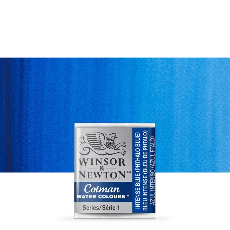 

CAT AIR COTMAN WATER COLOURS HALF PAN INTENSE BLUE ( PHTHALO BLUE ) WINSOR & NEWTON
