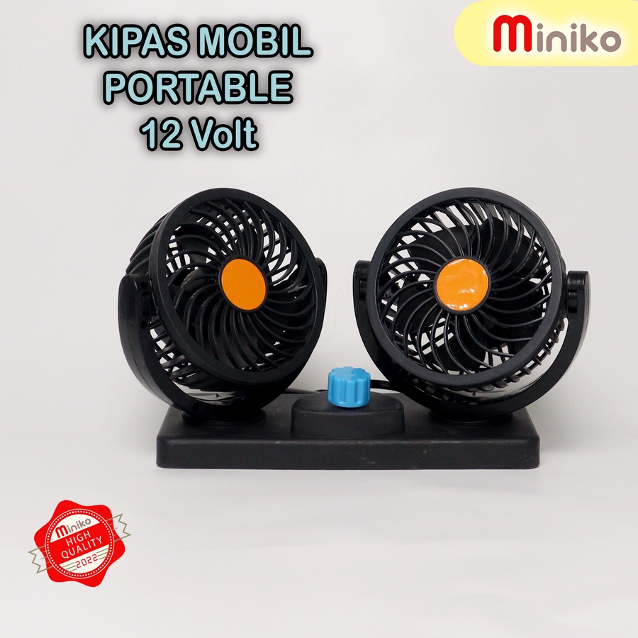 Kipas Angin Mobil Double Fan 12V/24V / Kipas Mobil holder phone