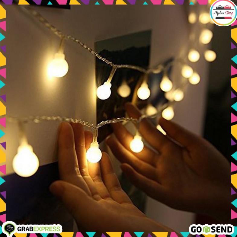 Lampu Hias Dekor Cherry Ball Fairy 5M Warm White