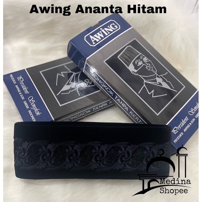 Songkok / peci AWING ananta hitam Original 100%