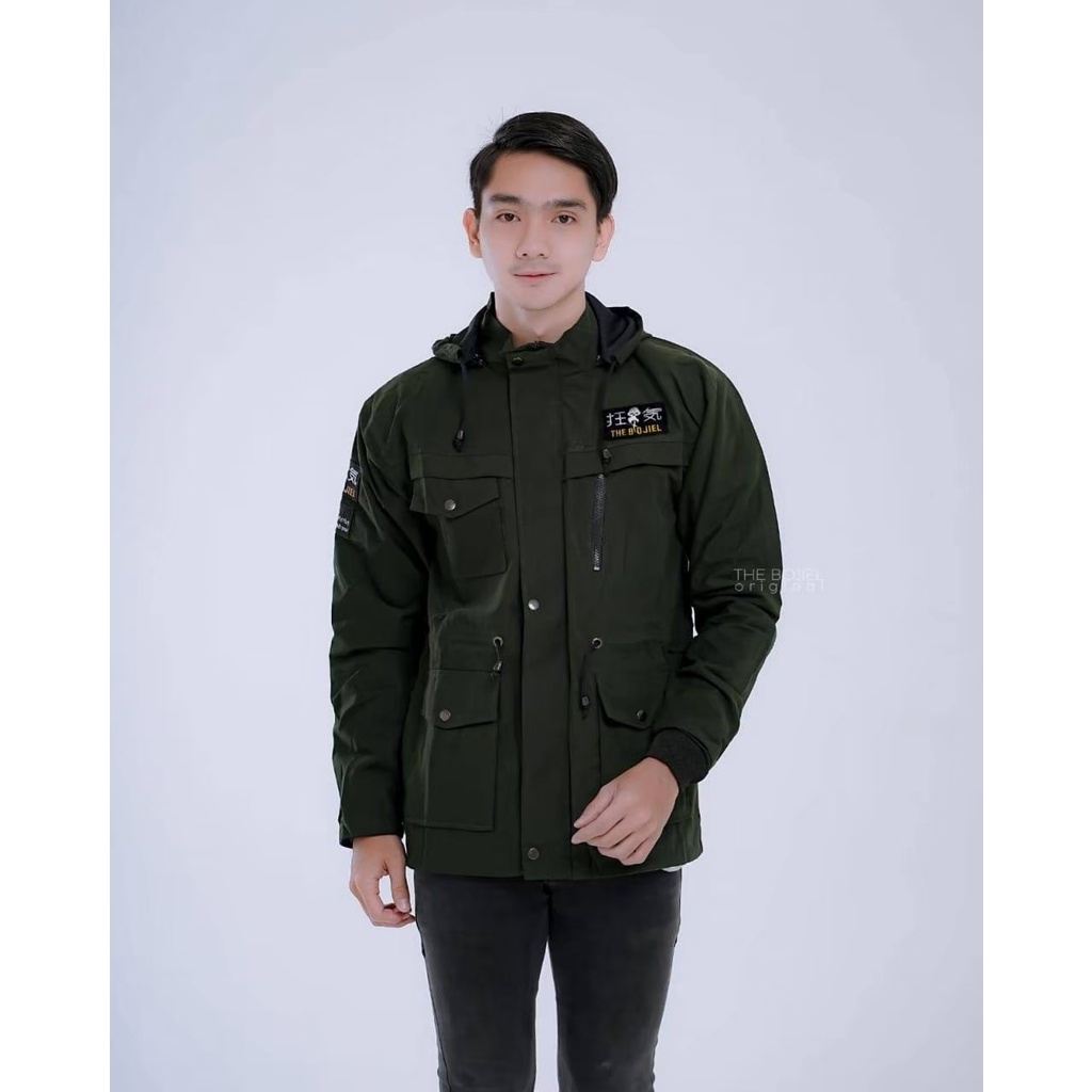 THE BOJIEL TERLARIS Jaket Parka Kanvas Premium - Jaket Pria Parka Hoodie