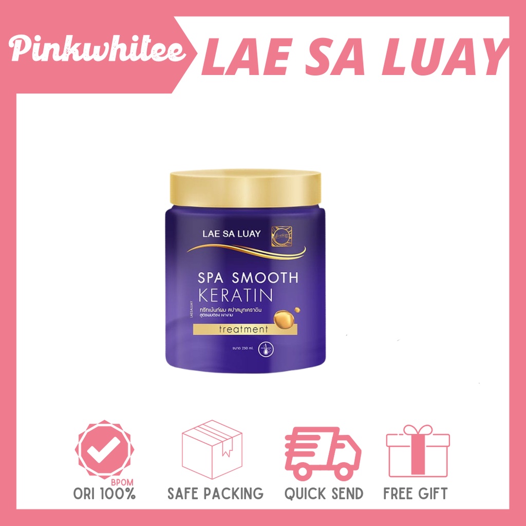 BPOM Lae Sa Luay Hair Spa Smooth Keratin / Masker Rambut / Creambath / Treatment Rambut - 250 ml