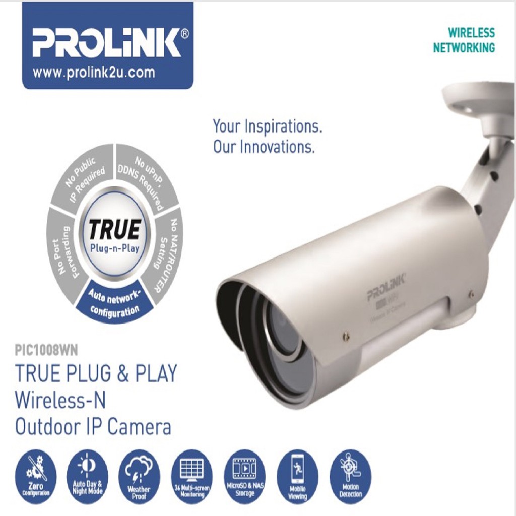 PROLINK Outdoor Full-HD Wireless IP Camera PIC1008WN