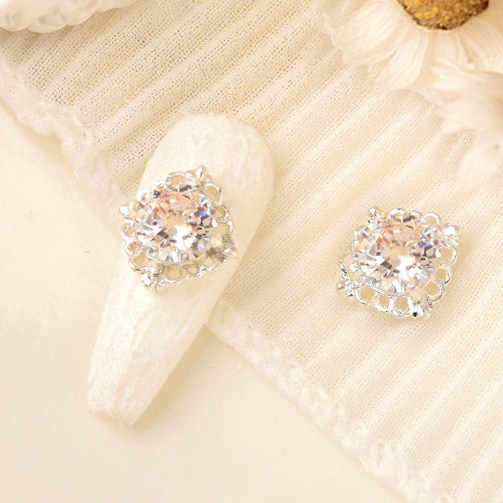 Agustina Nail Art Rhinestones Korea Jepang Indah Berongga Warna-Warni Manicure 3D Perhiasan Kuku