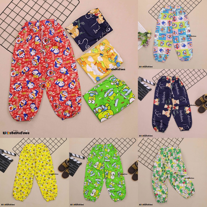 (Anak Perempuan) Jogger KARAKTER Uk 1-12 Tahun / Celana Panjang Anak Perempuan Cewek Joger Pants