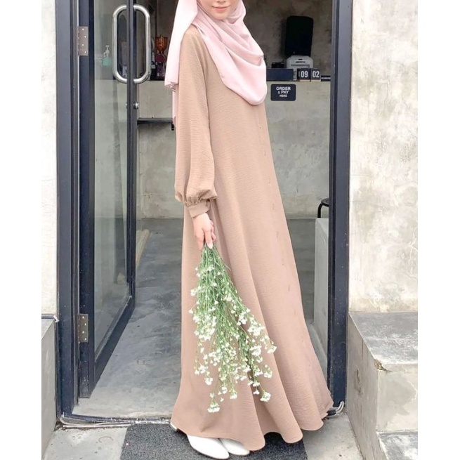 NAURA DRESS MAXY CRINGKEL AIRFLOW GAMIS FULL KANCING