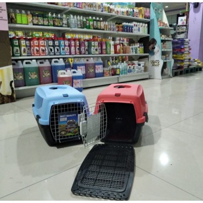 kandang kucing & anjing canel box pet carrier - pet cargo petopia pc -002-1