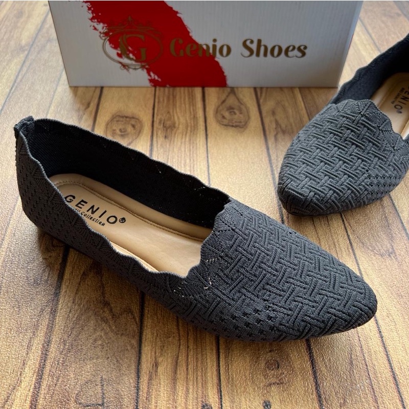 Sepatu flat Wanita Rajut Impor Genio