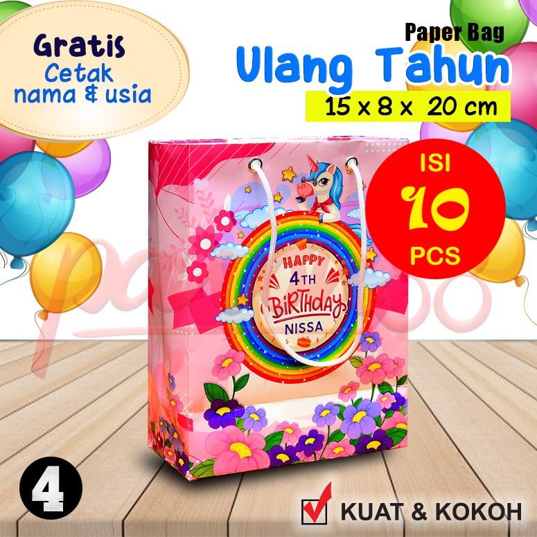

Paper Bag Happy Birthday - Tas Kertas Ulang Tahun - No.6 - (10 Pcs)