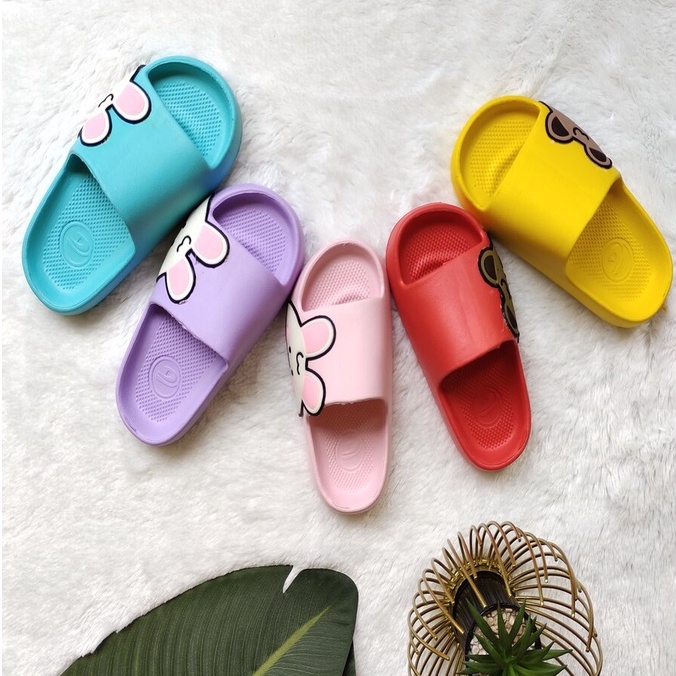 DULUX-386D Sandal Selop Anak Perempuan Motif Kelinci Beruang 24-29