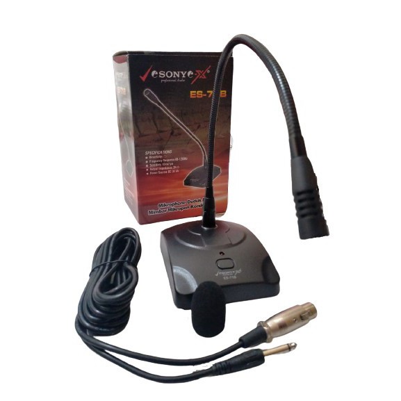 MIC MEJA KABEL EX SONY ES-71B MIC PODIUM MIC MEJA RAPAT EX SONY ES-71B