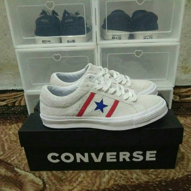 Converse One Star Academy Ox White/Enamel Red/Blue