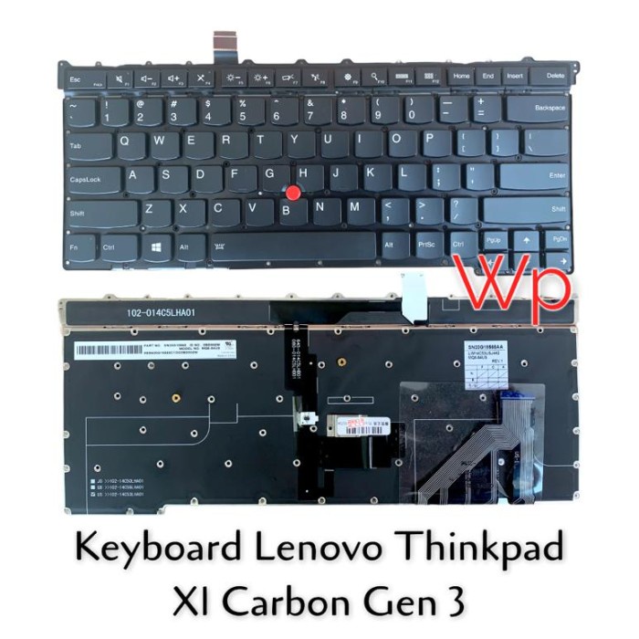 Keyboard Laptop Lenovo Thinkpad X1 Carbon Gen 3 third 2015 20BS 20BT