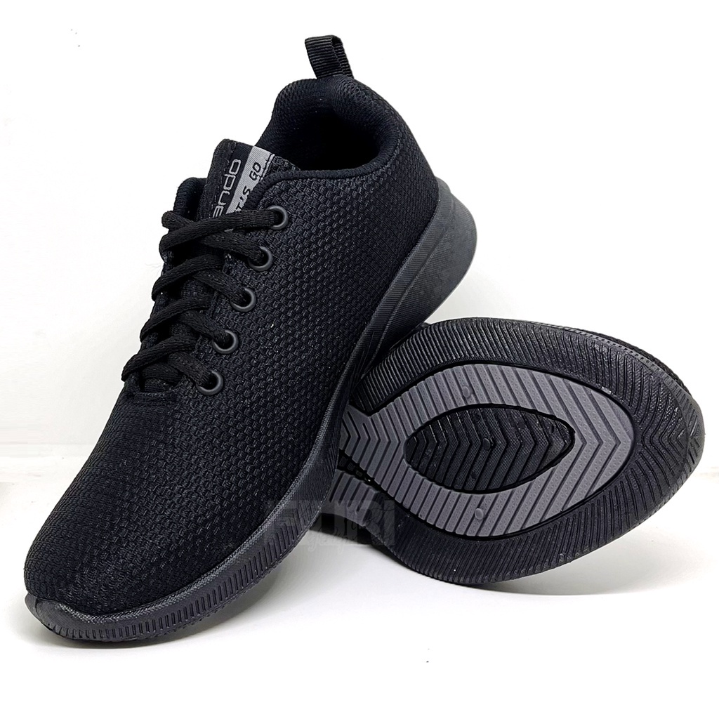 FIURI - ANDO ORIGINAL - MIA 33-40 FULL HITAM - SEPATU SNEAKERS SPORT KANVAS SOL KARET ANAK PEREMPUAN - SEPATU KETS TRENDY WANITA - SEPATU OLAHRAGA LARI FITNES SENAM KERJA KULIAH SEKOLAH SD SMP SMA BERTALI CEWEK MURAH PROMO DISKON BONUS KAOS KAKI