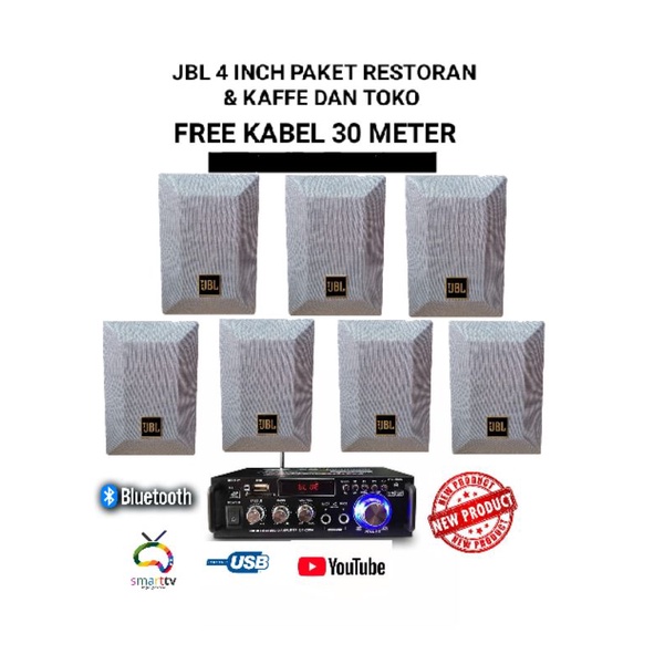 Speaker JBL 4 inch paket usaha kantor - caffe - warung speaker 7 titik JBL new produk