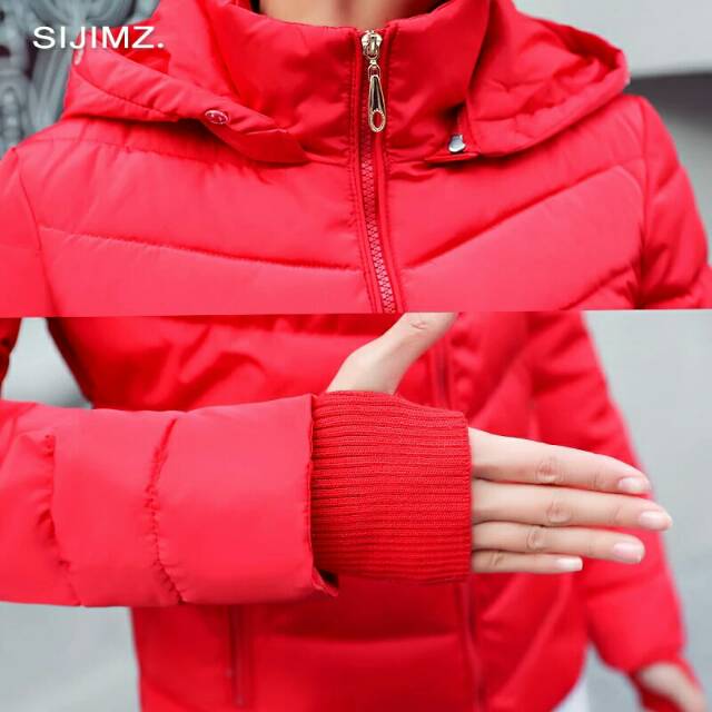 [BISA COD] Jaket Winter Coat Wanita Hoodie Musim Dingin Korea/ Daleman Bulu Halus Palboe