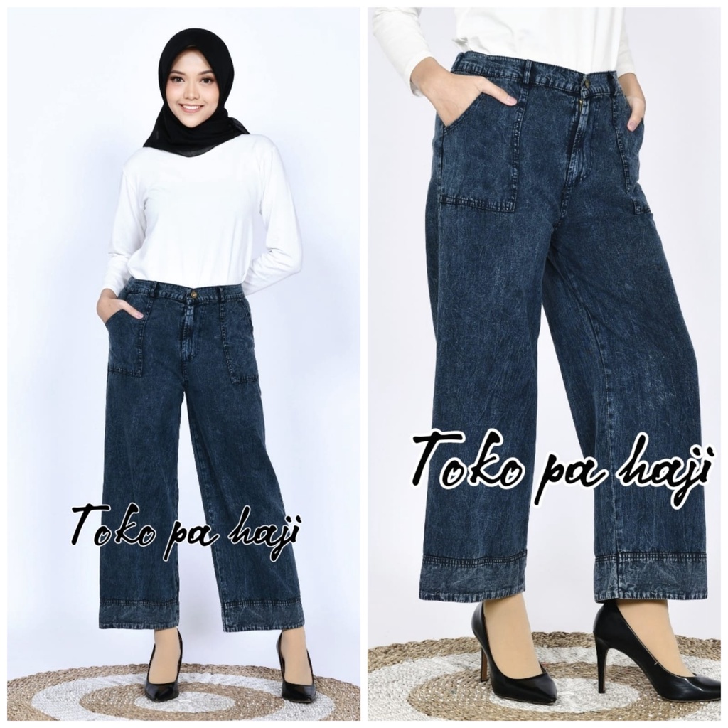 celana kulot jeans wanita terbaru 2022