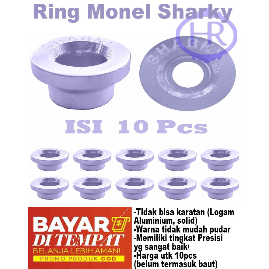 Ring Monel SHARKY Mangkok Jual 10 Bijian Bahan Logam Aluminium - Variasi Motor