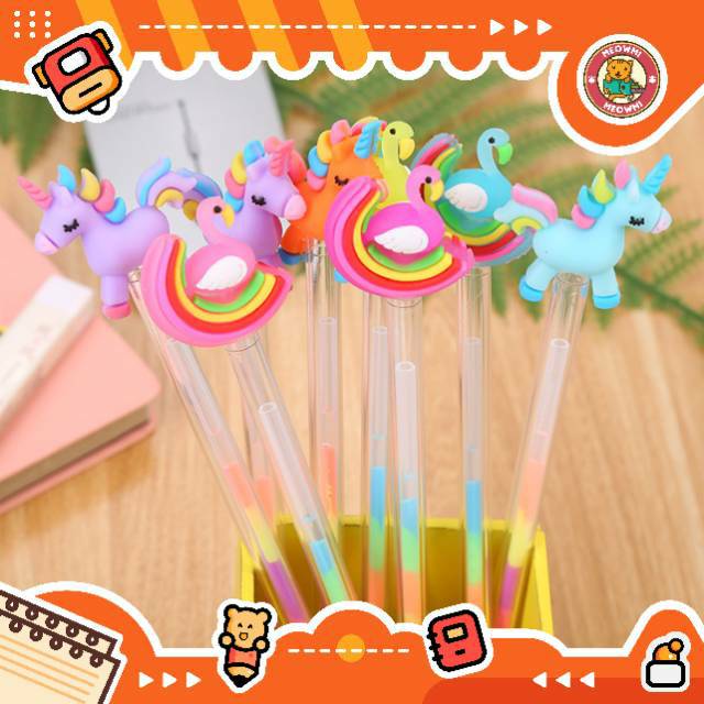 

Pulpen Tinta Pelangi Unicorn Flamingo PN0340