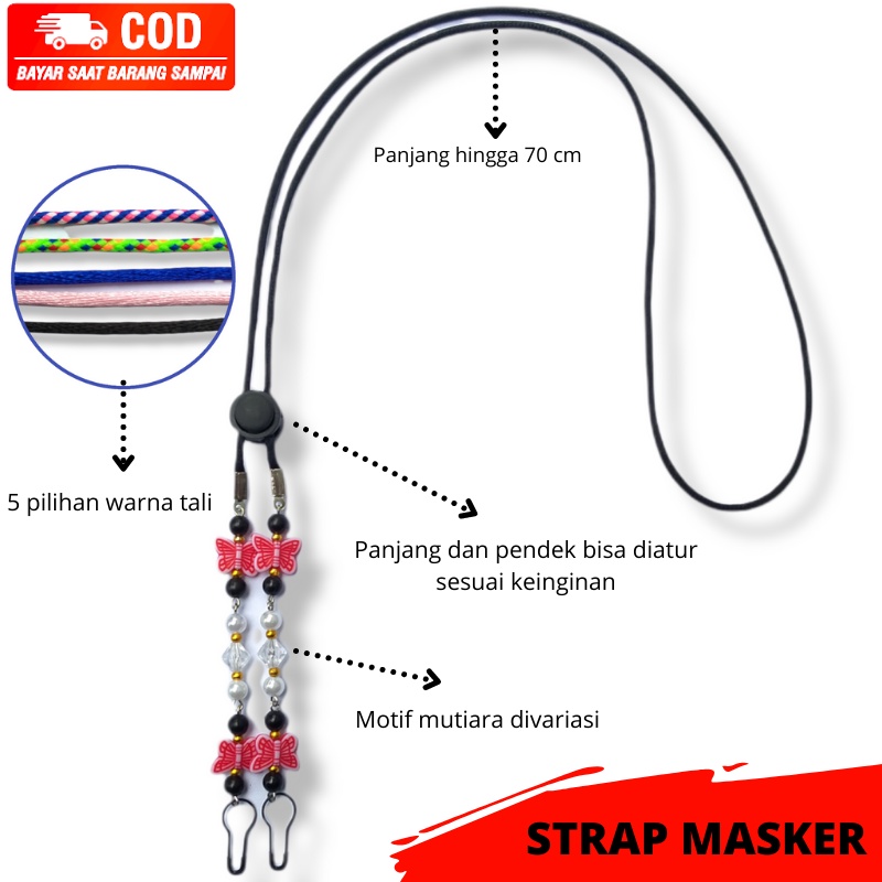 STRAP MASKER/TALI MASKER/GANTUNGAN MASKER/STRAP MASKER HIJAB/GANTUNGAN MASKER HIJAB