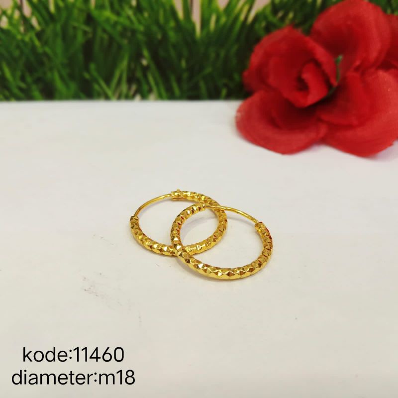 Anting Xuping bulat /anting gipsy bulat/ anting lapis emas 24 karat
