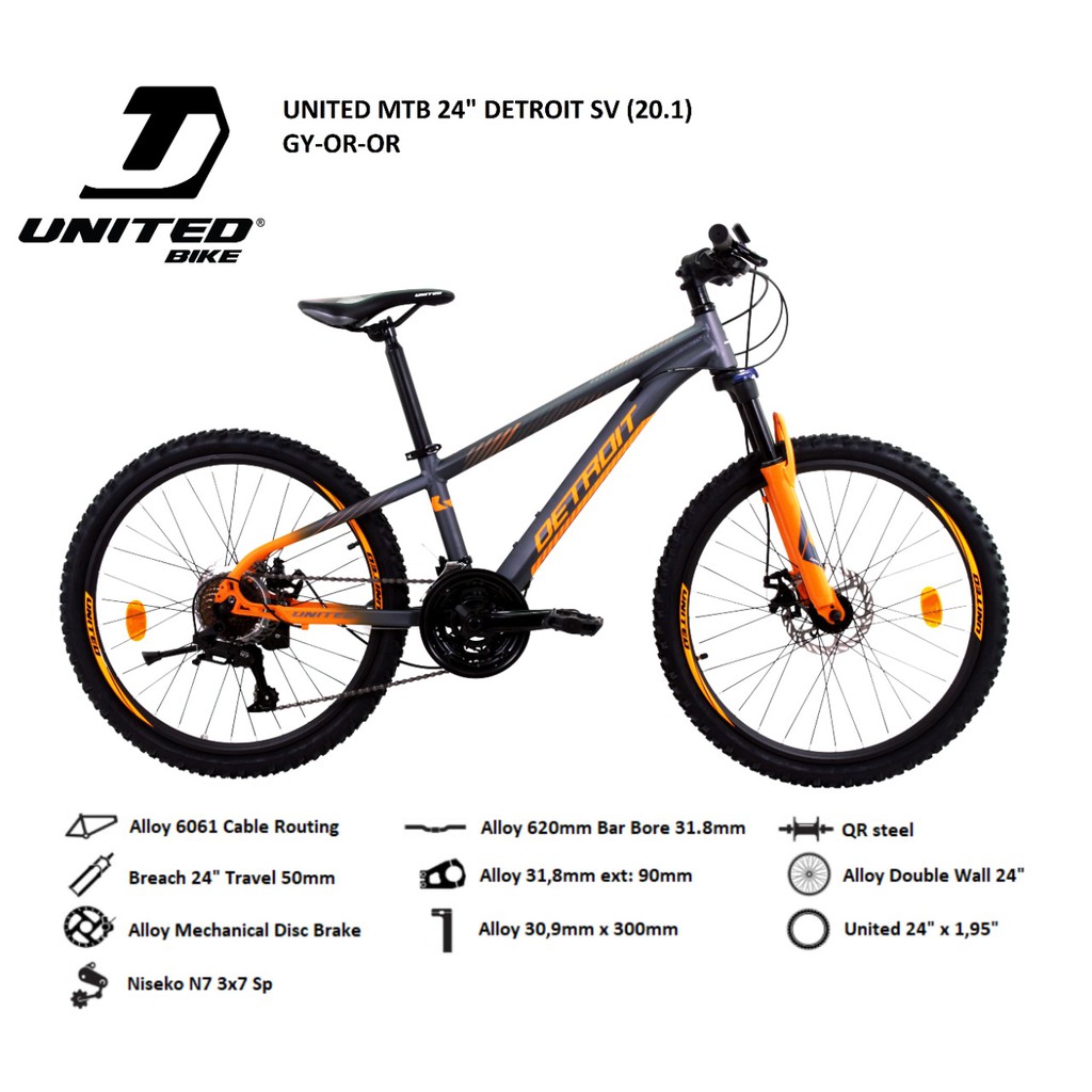 Sepeda MTB 24 United Detroit SV