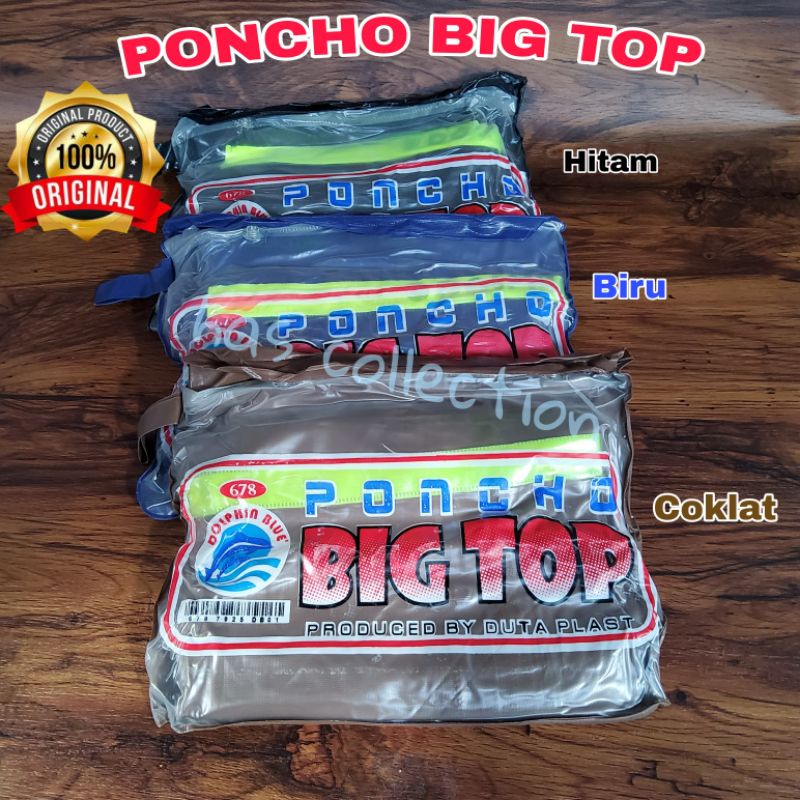 Jas Hujan Poncho Big Top 678 Dolphin Blue