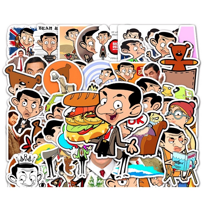 A139 STICKER 10PCS anti air notebook scrapbook label tempel motif kartun superhero super hero unik lucu atk alat tulis kantor murah viral termurah kartun komputer leptop handphone hp smartphone koper laptop tembok kulkas rowan atkinson