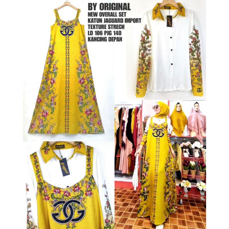 ready Maxi dress SHR ORI bhn katun linen premium