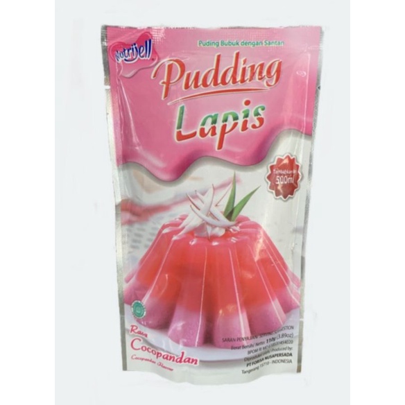 NutriJell Puding Lapis Gula Jawa Cocopandan 110gr Nutrijell