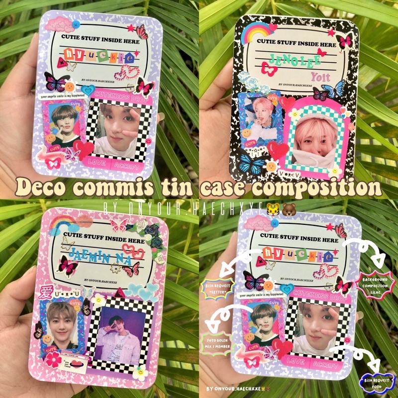[BACA DESKRIPSI] DECO COMMIS TIN CASE COMPOSITION CUSTOM