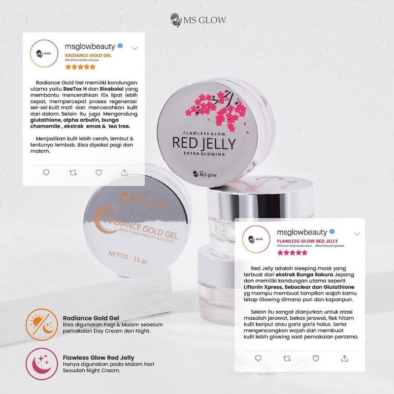 Ms Glow Red Jelly Flawless Glow Extra Glowing Exp 2025