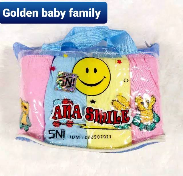 12 Pcs - HAPPY TAS | celana pop Ana Smile berkualitas | kado bayi | pakaian pop bayi