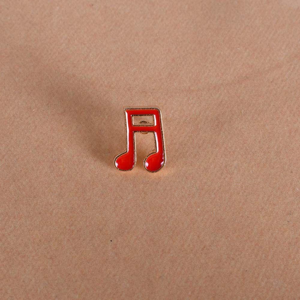Mxbeauty Nota Musik Bros Hadiah Untuk Wanita Pria Kartun Perhiasan Aksesoris Kerah Bros Travel Commemorative Lapel Pin Enamel Pin