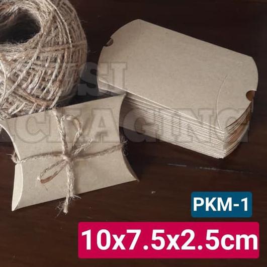 

ISI 36PCS PILLOW BOX KRAFT MUDA PKM1 KECIL/TEMPAT KADO KOTAK SOUVENIR AKSESORIS