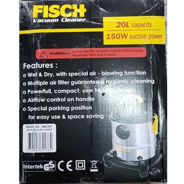 Fisch MB23RT Vacuum Cleaner 1000 Watt 3 in 1 - Vakum Mesin Sedot Debu