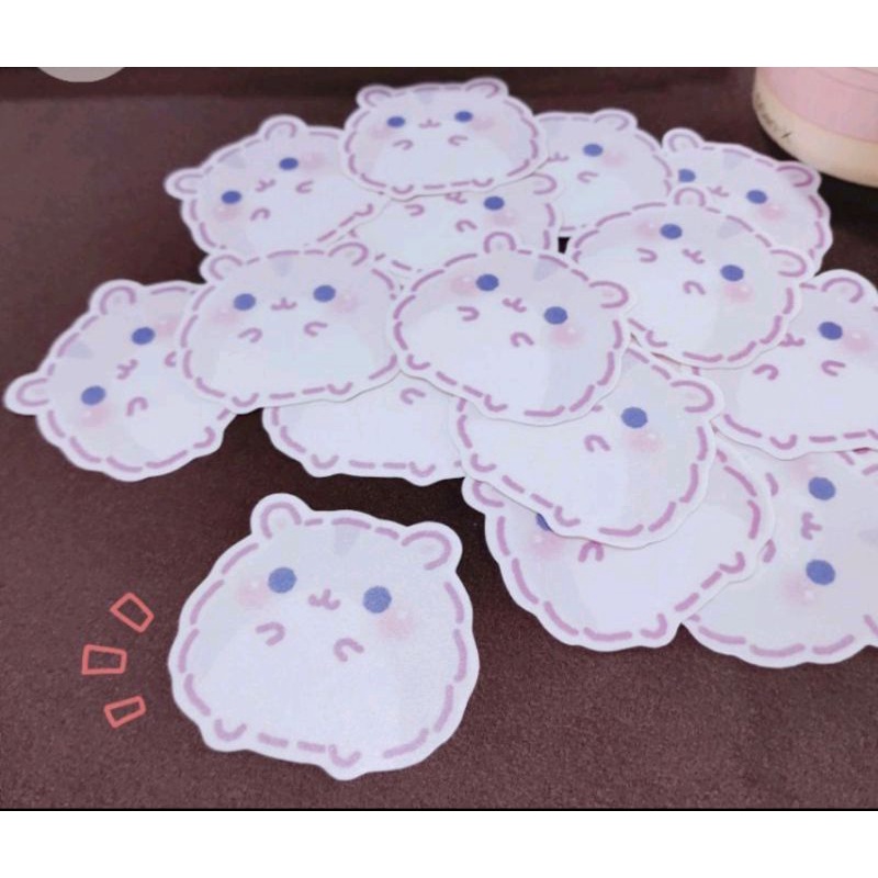 

STICKER DECO CUTE HAMSTER FOR JOURNALING AND SCRAPBOOK. STICKER LUCU/KAWAII