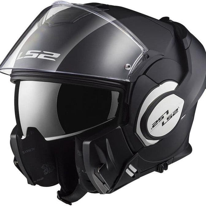 Helm LS2 FF399 Valiant Solid Matt Black - Hitam, SIZE XL