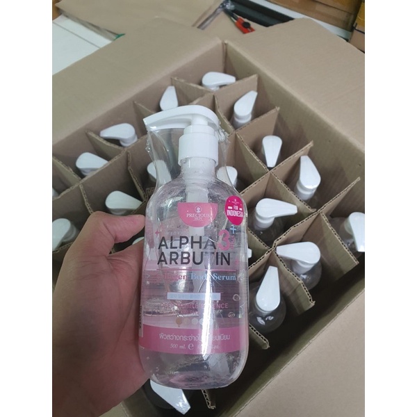 Precious Skin Alpha Arbutin 3Plus 10x Whitening Booster Collagen Body Serum / Serum Badan 500ml