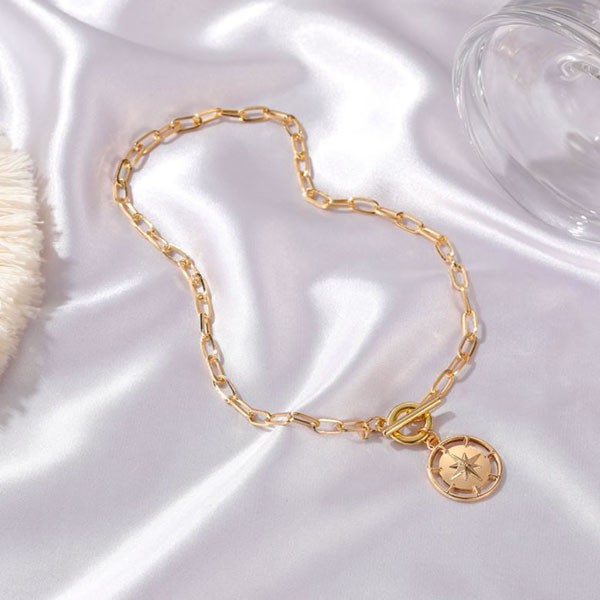 kalung fashion bintang star big chain necklace (2j2) jka196