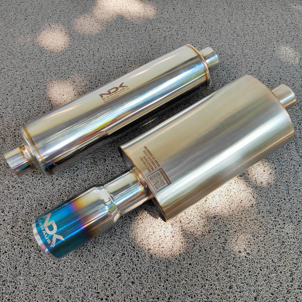 Paket Knalpot Racing NDK EXHAUST Muffler DK-01V2 + Resonator Drag H Atau Drag S Mek NDK EXHAUST ORI