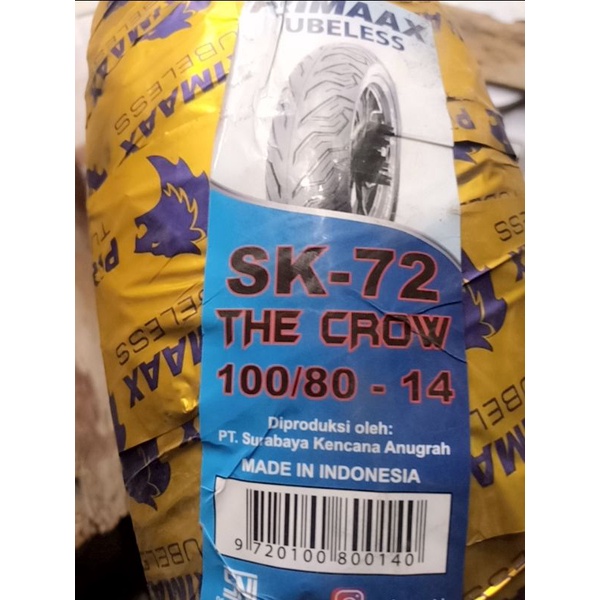 Ban tubeless Primaax 100/80-14 SK72 primax 300-14 SK 72