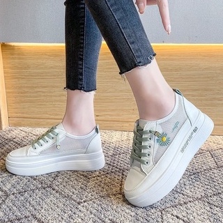 DNY Sepatu Korea Sneakers Wanita Putih Import Cantik Sneaker Perempuan 0118-4