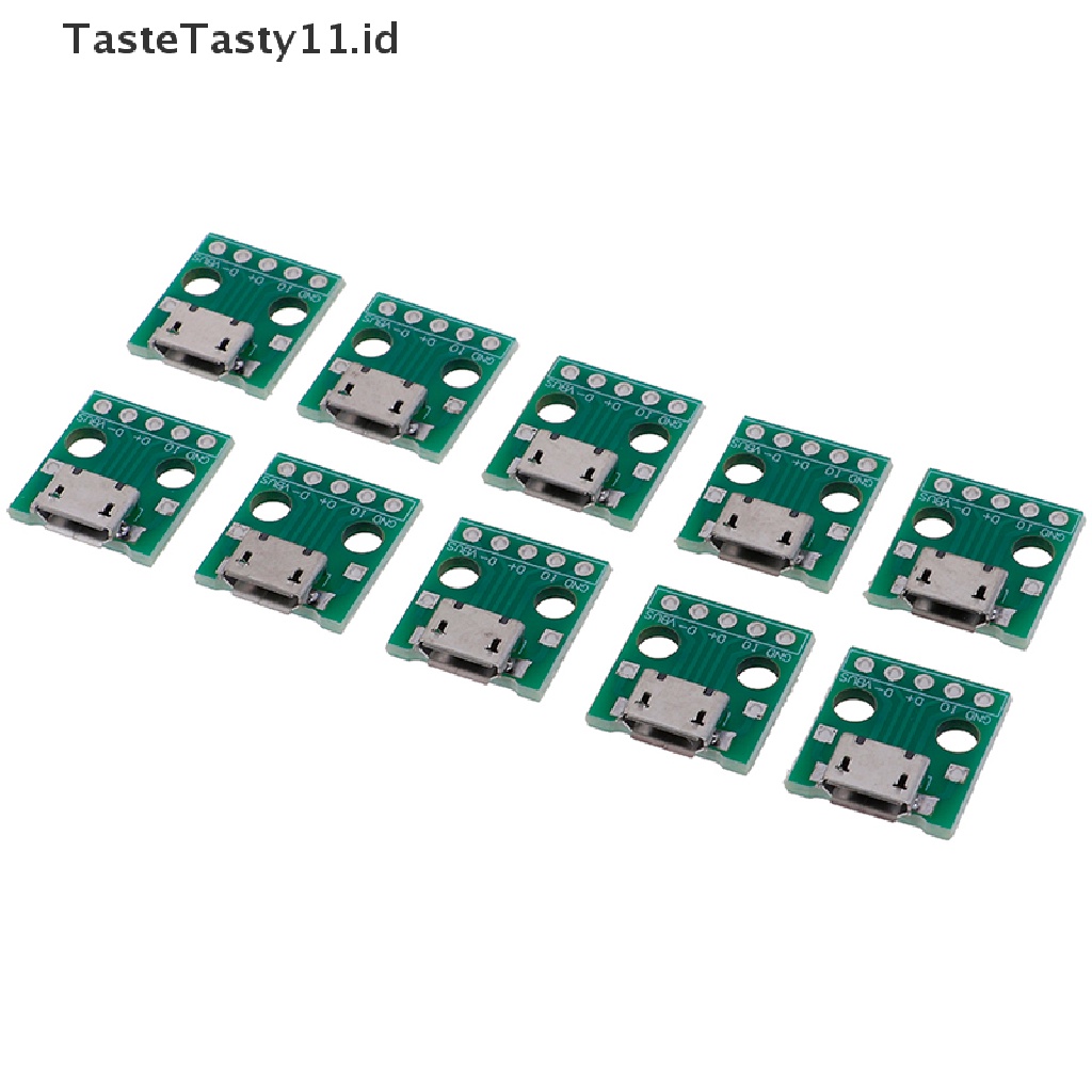 10 Pcs MICRO USB Ke DIP Adapter 5 Pin Female Konektor PCB Converter Board