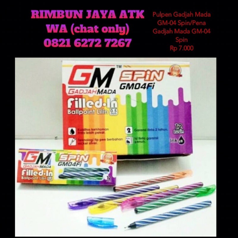 

Pulpen Gadjah Mada GM-04 Spin/Pena Gadjah Mada GM-04 Spin
